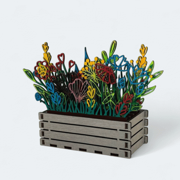 Blumenkorb mit Wildblumen